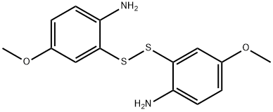 [2-(2-氨基-5-甲氧基-苯基)二硫基-4-甲氧基-苯基]胺 结构式