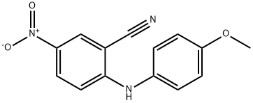 2-[(4-methoxyphenyl)amino]-5-nitrobenzonitrile 结构式