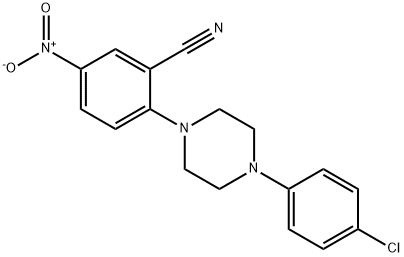 2-[4-(4-chlorophenyl)piperazin-1-yl]-5-nitrobenzonitrile 结构式