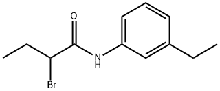 2-溴-N-(3-乙基苯基)丁酰胺 结构式
