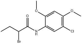 2-溴-N-(5-氯-2,4-二甲氧苯基)丁酰胺 结构式