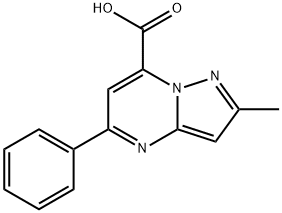 2-甲基-5-苯基-7-吡唑并[5,1-B]嘧啶羧酸 结构式