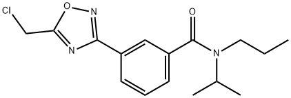 3-[5-(chloromethyl)-1,2,4-oxadiazol-3-yl]-N-isopropyl-N-propylbenzamide 结构式