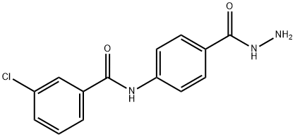 3-氯-N-(4-(肼羰基)苯基)苯甲酰胺 结构式