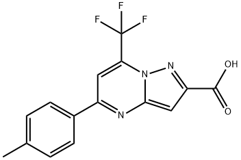 5-对-甲苯基-7-三氟甲基-吡唑[1,5-A]嘧啶-2-羧酸 结构式