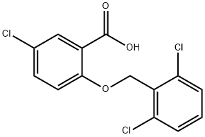 5-氯-2-(2,6-二氯苄基)氧基-苯甲酸 结构式