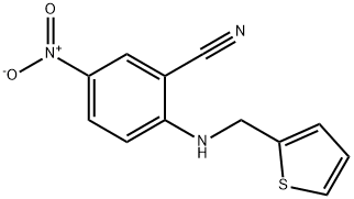 5-nitro-2-[(thien-2-ylmethyl)amino]benzonitrile 结构式