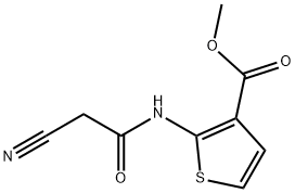 2-(2-氰基乙酰基氨基)噻吩-3-甲酸甲酯 结构式