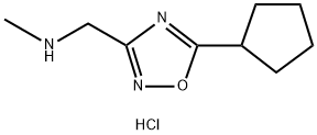 1-(5-环戊基-1,2,4-恶二唑-3-基)-N-甲基甲胺盐酸盐 结构式