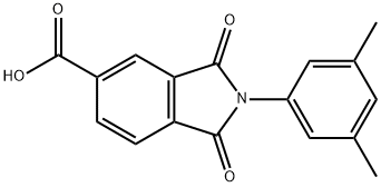 2-(3,5-二甲基苯基)-1,3-二氧代-异5-吲哚甲酸 结构式