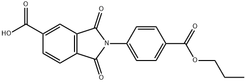 1,3-二氧代-2-(4-丙氧基羰基苯基)异吲哚啉-5-羧酸 结构式