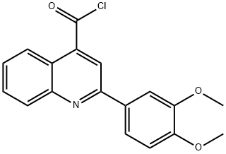 2-(3,4-二甲氧苯基)喹啉-4-甲酰氯 结构式