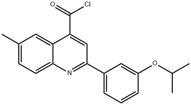 2-(3-异丙氧芬基)-6-甲基喹啉-4-甲酰氯 结构式