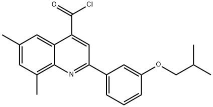 2-(3-异丁氧基苯基)-6,8-二甲基喹啉-4-甲酰氯 结构式