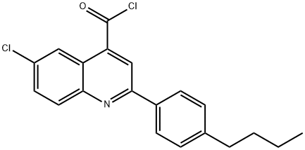 2-(4-丁基苯基)-6-氯喹啉-4-甲酰氯 结构式