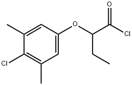 2-(4-氯-3,5-二甲基-苯氧基)丁酰氯 结构式
