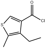 4-乙基-5-甲基噻吩-3-甲酰氯 结构式