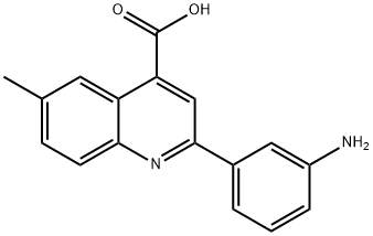 2-(3-氨基苯基)-6-甲基-喹啉-4-羧酸 结构式