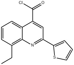 8-乙基-2-(2-噻吩)喹啉-4-甲酰氯 结构式