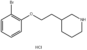 3-[2-(2-Bromophenoxy)ethyl]piperidinehydrochloride 结构式