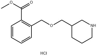 Methyl 2-[(3-piperidinylmethoxy)methyl]benzoatehydrochloride 结构式