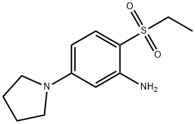 2-(Ethylsulfonyl)-5-(1-pyrrolidinyl)aniline 结构式