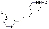 6-Chloro-4-pyrimidinyl 2-(4-piperidinyl)ethylether hydrochloride 结构式