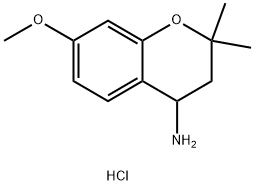 7-Methoxy-2,2-dimethyl-chroman-4-ylaminehydrochloride 结构式