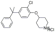 4-[2-Chloro-4-(1-methyl-1-phenylethyl)phenoxy]-piperidine hydrochloride 结构式