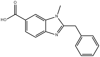 2-Benzyl-1-methyl-1H-benzimidazole-6-carboxylic acid 结构式