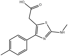 (2-Methylamino-4-p-tolyl-thiazol-5-yl)-acetic acid 结构式