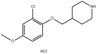 4-[(2-Chloro-4-methoxyphenoxy)methyl]piperidinehydrochloride 结构式