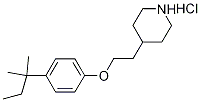 4-{2-[4-(tert-Pentyl)phenoxy]ethyl}piperidinehydrochloride 结构式