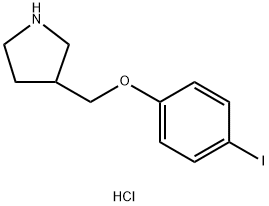 3-[(4-Iodophenoxy)methyl]pyrrolidine hydrochloride 结构式