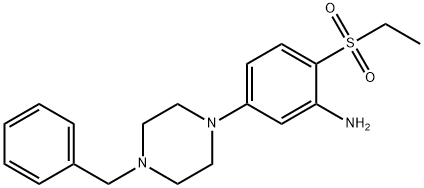 5-(4-Benzyl-1-piperazinyl)-2-(ethylsulfonyl)-phenylamine 结构式