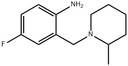 4-Fluoro-2-[(2-methyl-1-piperidinyl)methyl]aniline 结构式