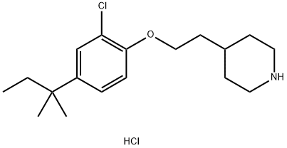4-{2-[2-Chloro-4-(tert-pentyl)phenoxy]-ethyl}piperidine hydrochloride 结构式