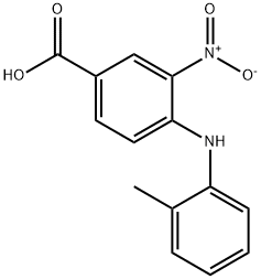 3-Nitro-4-(2-toluidino)benzoic acid 结构式