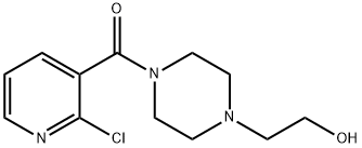 (2-Chloro-3-pyridinyl)[4-(2-hydroxyethyl)-1-piperazinyl]methanone 结构式