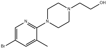 2-[4-(5-Bromo-3-methyl-2-pyridinyl)-1-piperazinyl]-1-ethanol 结构式