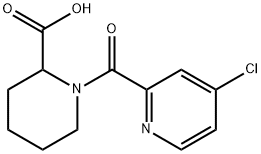 1-(4-氯吡啶甲酰基)哌啶-2-羧酸 结构式