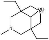 1,5-Diethyl-3-methyl-3,7-diaza-bicyclo[3.3.1]-nonan-9-ol 结构式