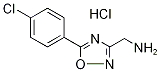 C-[5-(4-Chloro-phenyl)-[1,2,4]oxadiazol-3-yl]-methylamine hydrochloride 结构式