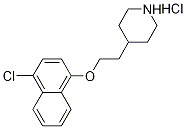4-{2-[(4-Chloro-1-naphthyl)oxy]ethyl}piperidinehydrochloride 结构式