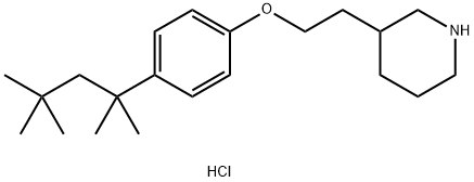 3-{2-[4-(1,1,3,3-Tetramethylbutyl)phenoxy]-ethyl}piperidine hydrochloride 结构式