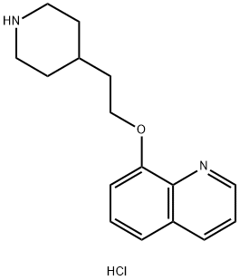 8-[2-(4-Piperidinyl)ethoxy]quinoline hydrochloride 结构式