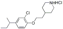 4-{2-[4-(sec-Butyl)-2-chlorophenoxy]-ethyl}piperidine hydrochloride 结构式