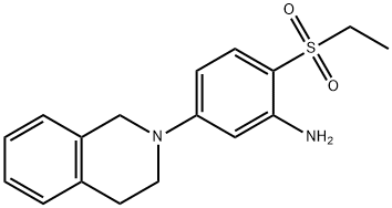 5-[3,4-Dihydro-2(1H)-isoquinolinyl]-2-(ethylsulfonyl)aniline 结构式