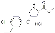 Methyl (2S,4S)-4-(4-chloro-3-ethylphenoxy)-2-pyrrolidinecarboxylate hydrochloride 结构式