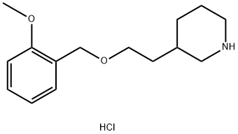 3-{2-[(2-Methoxybenzyl)oxy]ethyl}piperidinehydrochloride 结构式